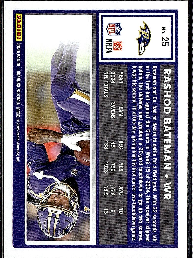 2025 Donruss #25 Rashod Bateman