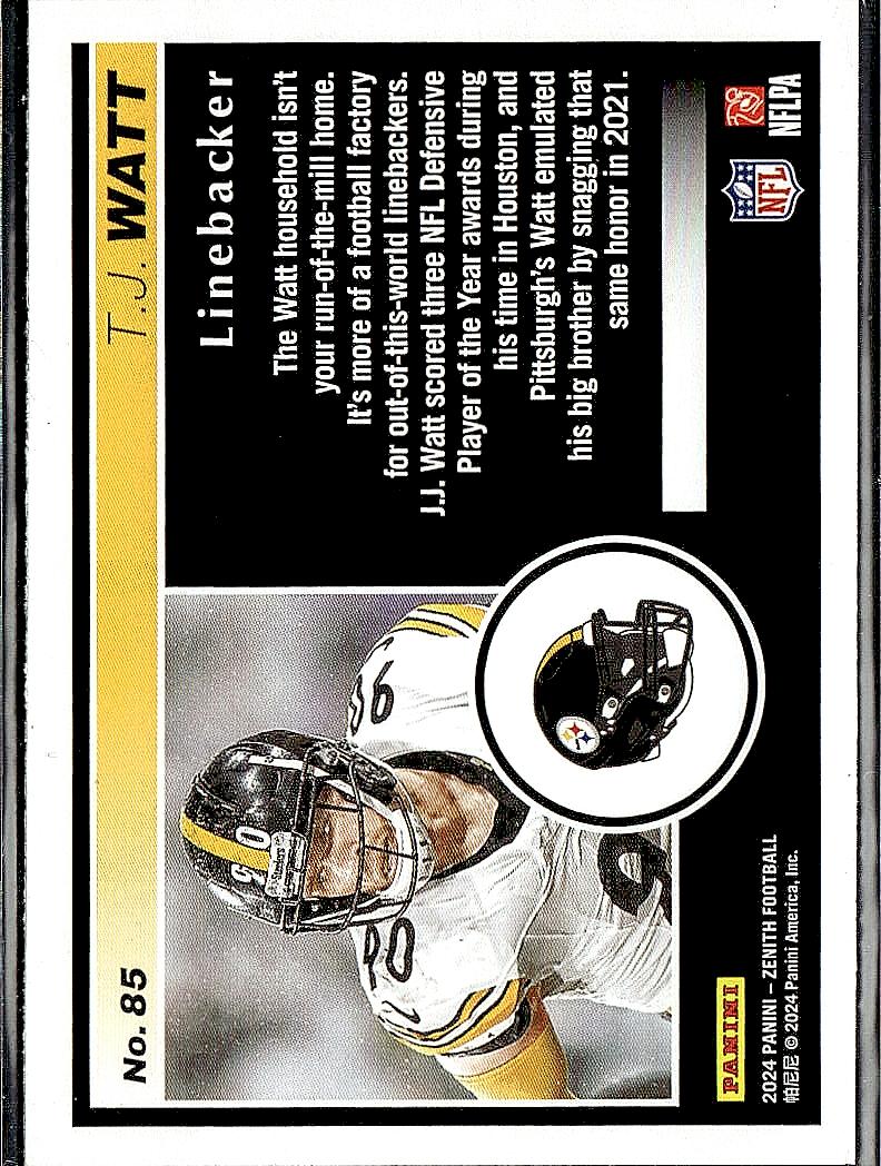 2024 Panini Zenith #85 T.J. Watt Retail