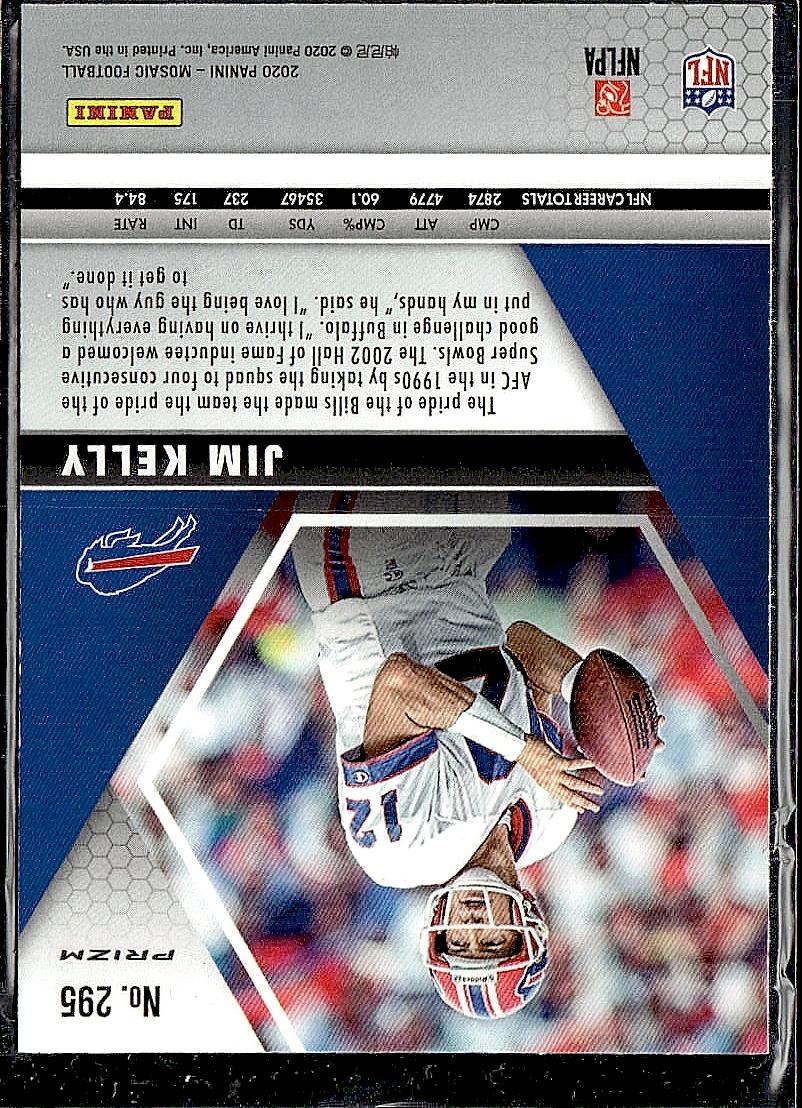 2020 Panini Mosaic #295 Jim Kelly Prizm Silver