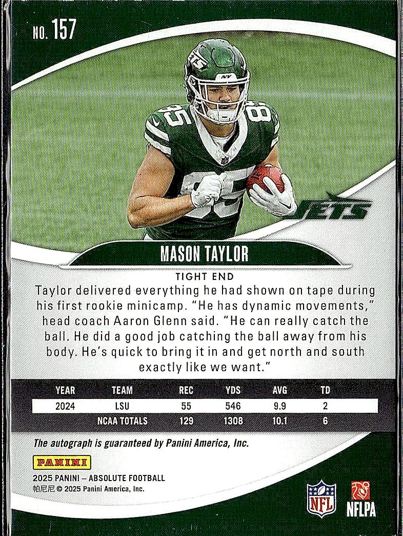 2025 Absolute Football Mason Taylor Auto