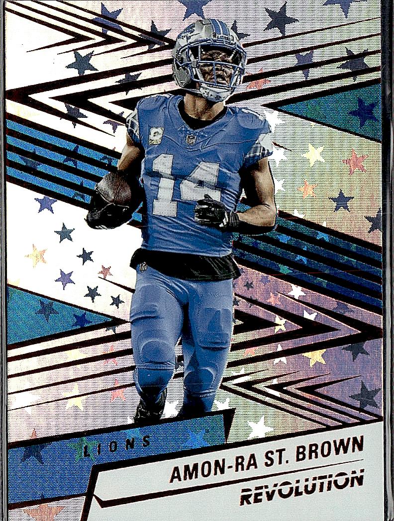 2025 Panini Revolution #180 Amon-Ra St. Brown Red Astro