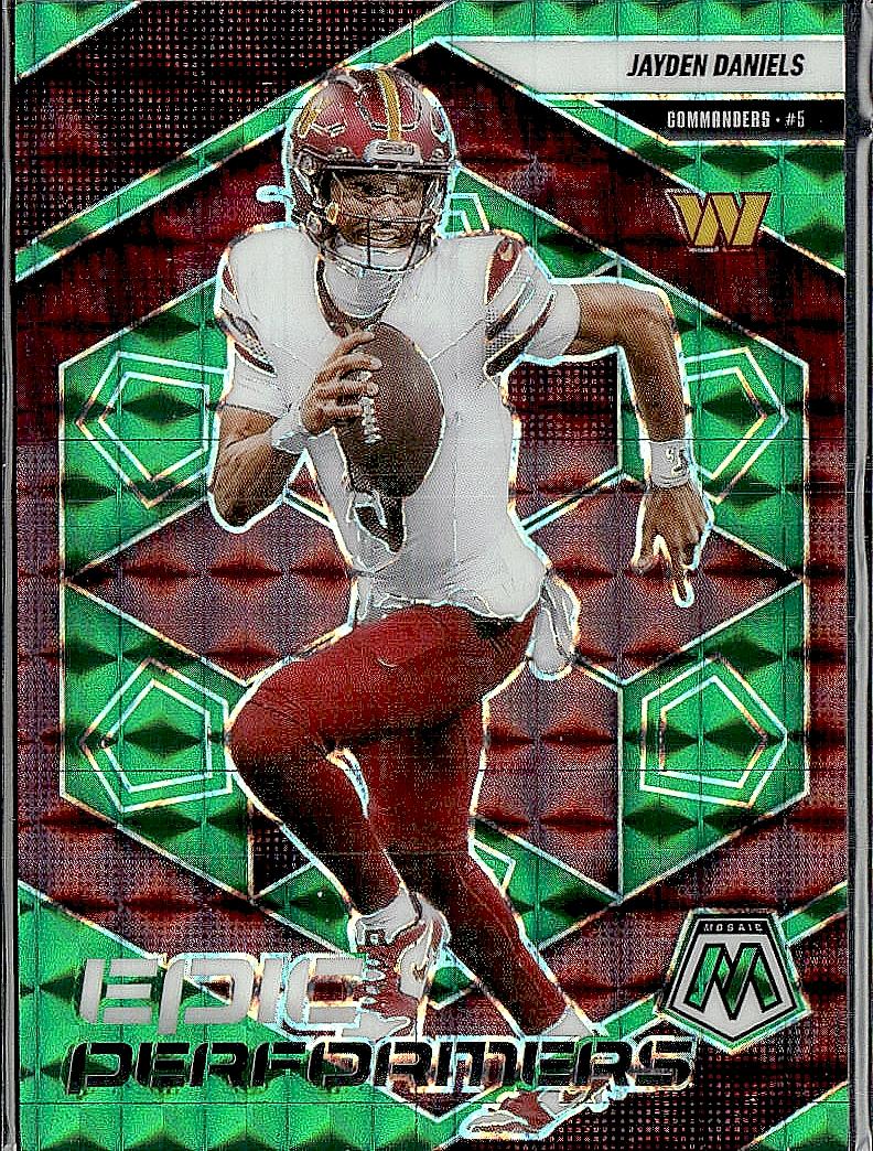 2025 Panini Mosaic #20 Jayden Daniels Epic Performers Mosaic Green