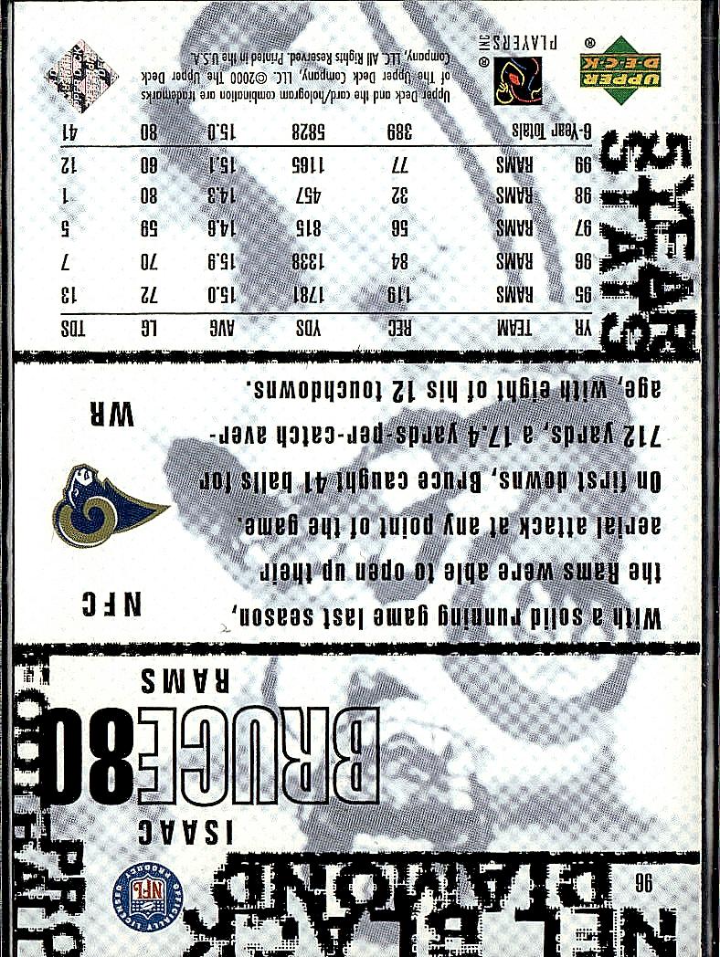 2000 Upper Deck Black Diamond #96 Isaac Bruce