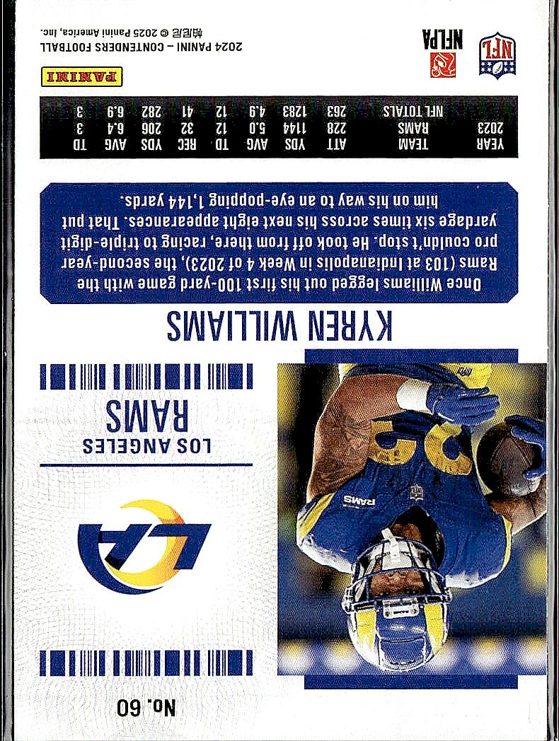 2024 Panini Contenders #60 Kyren Williams Retail