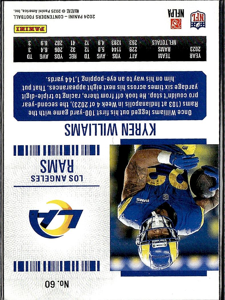 2024 Panini Contenders #60 Kyren Williams