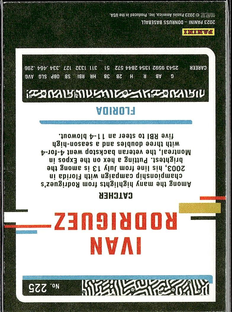 2023 Donruss #225 Ivan Rodriguez Independence Day