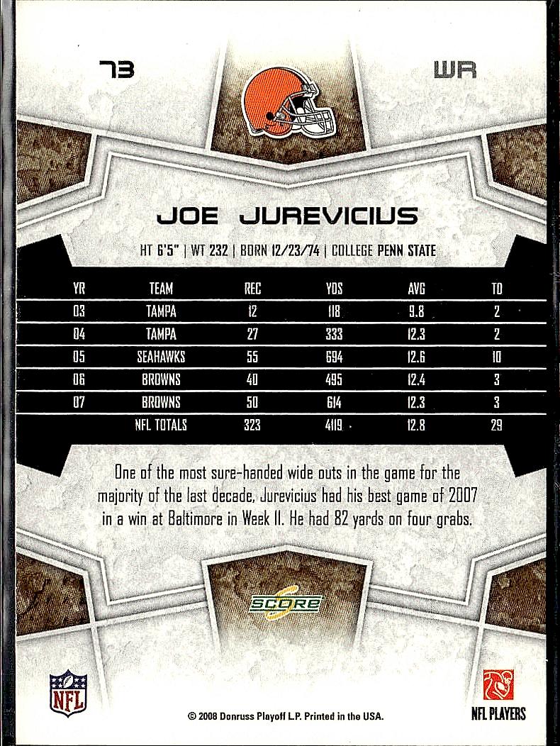 2008 Score #73 Joe Jurevicius