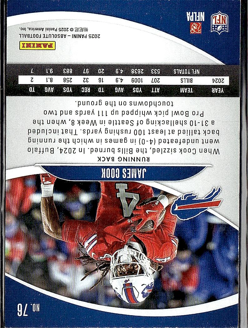 2025 Panini Absolute #76 James Cook Retail