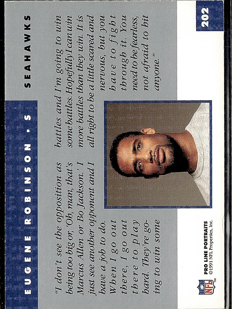 1991 Pro Line Portraits #202 Eugene Robinson