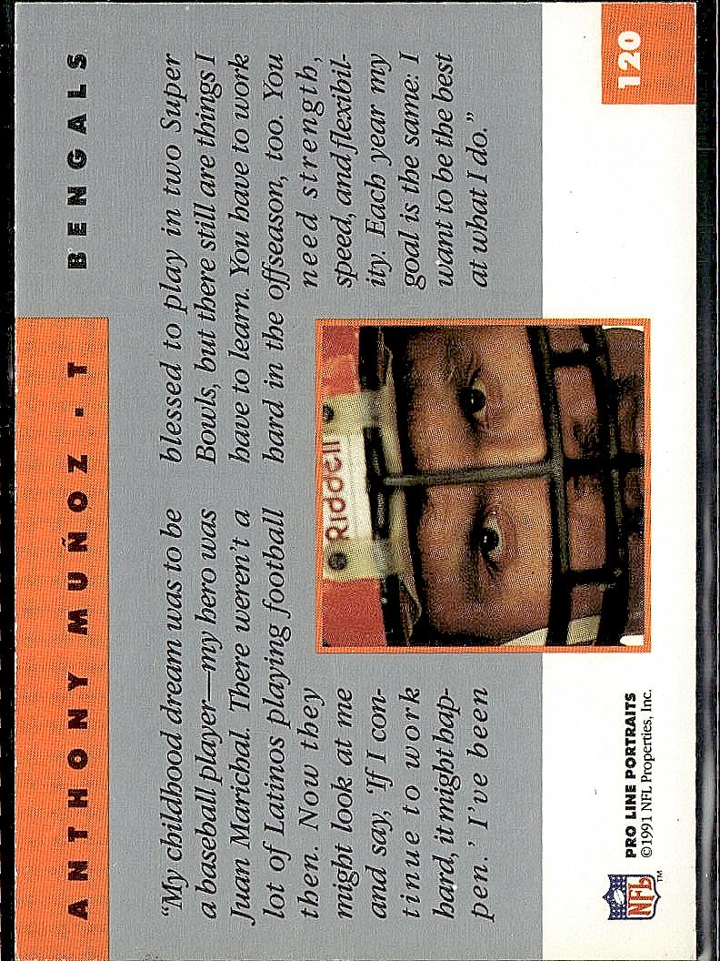 1991 Pro Line Portraits #120 Anthony Munoz