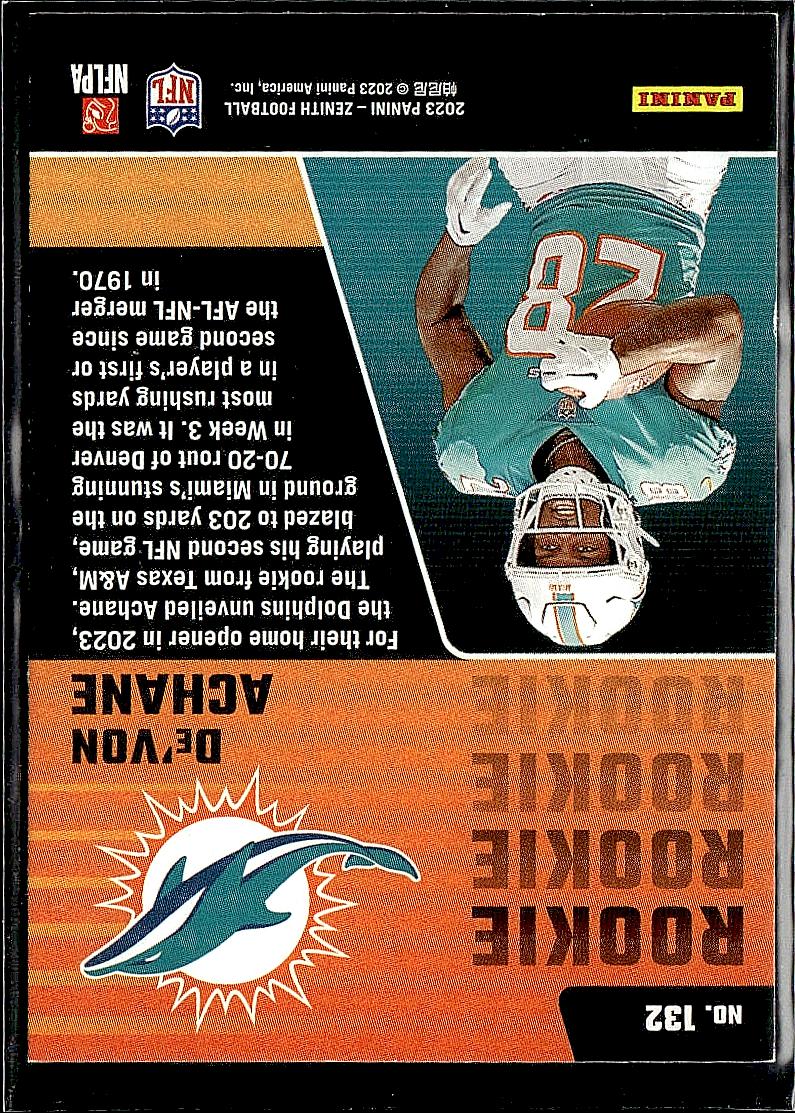 2023 Panini Zenith #132 De'Von Achane Retail