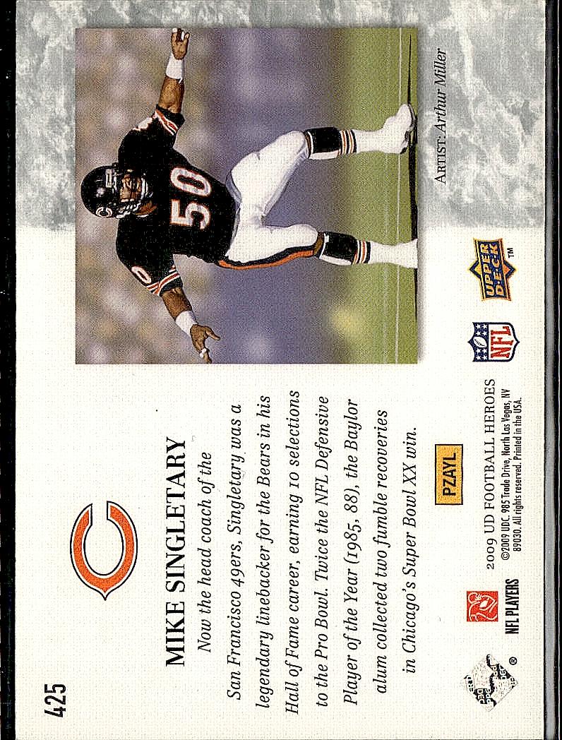 2009 Upper Deck Heroes #425 Mike Singletary
