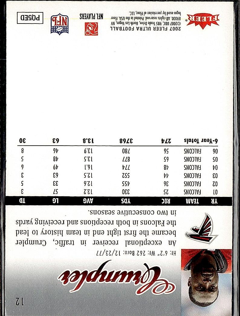 2007 Ultra #12 Alge Crumpler Retail