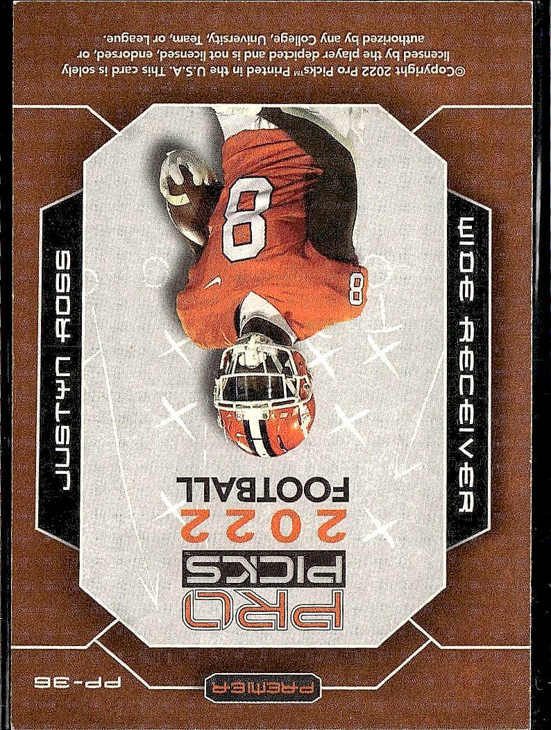 2022 Pro Picks Premier #PP-36 Justyn Ross Red Foil