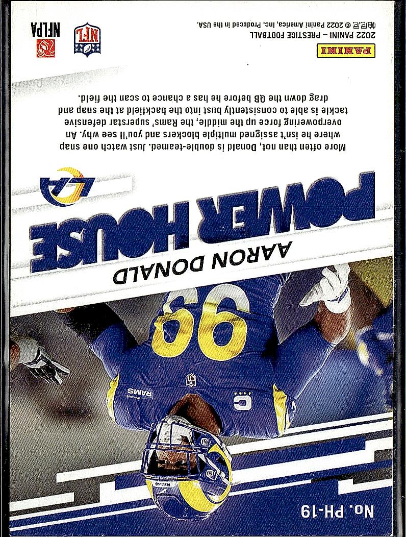 2022 Panini Prestige #PH-19 Aaron Donald Power House