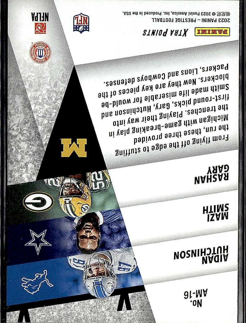 2023 Panini Prestige Aidan Hutchinson / Mazi Smith / Rashan Gary Alma Maters