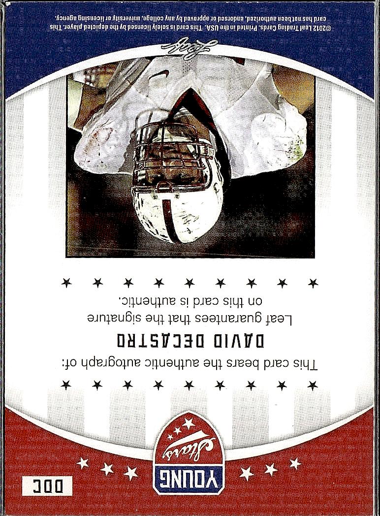 2012 Leaf Young Stars #DDC David DeCastro Autographs