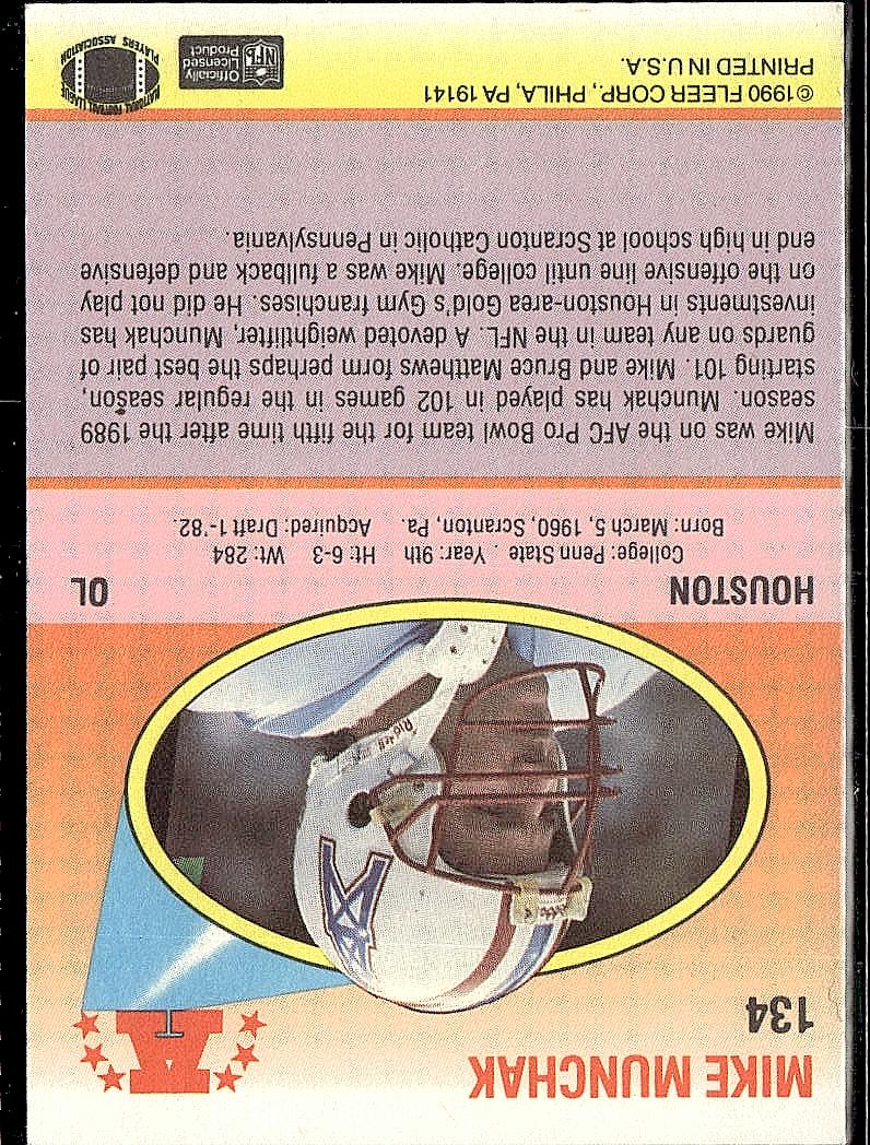 1990 Fleer #134 Mike Munchak
