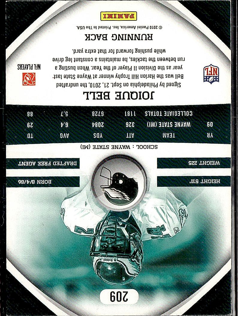 2010 Panini Gridiron Gear #209 Joique Bell
