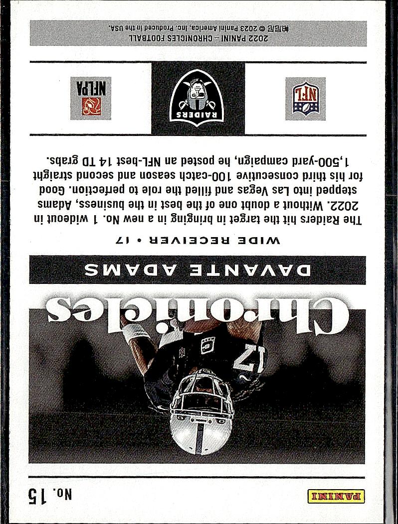 2022 Panini Chronicles #15 Davante Adams