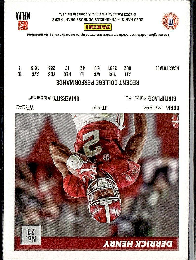 2023 Panini Chronicles Draft Picks #23 Derrick Henry Donruss Retro
