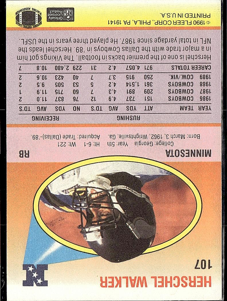 1990 Fleer #107 Herschel Walker