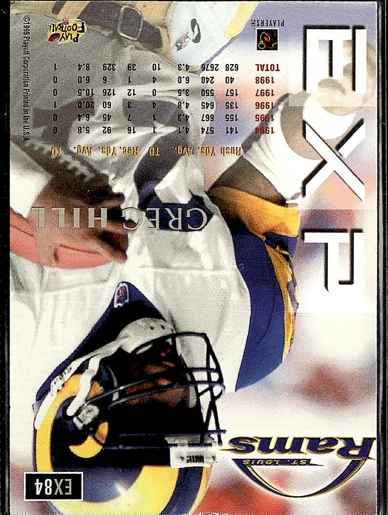 1999 Playoff Prestige EXP #EX84 Greg Hill