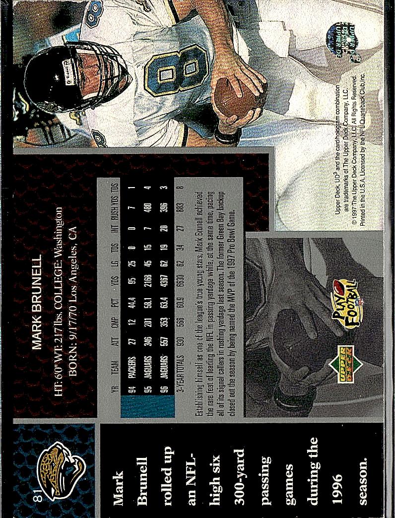1997 Upper Deck UD3 #81 Mark Brunell