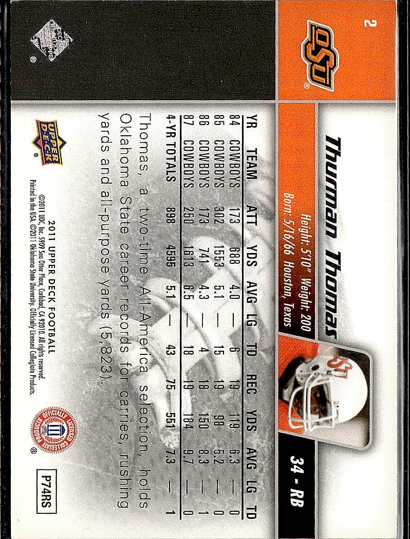 2011 Upper Deck #2 Thurman Thomas