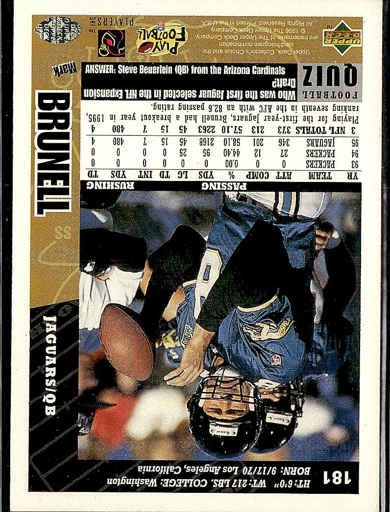 1996 Collector's Choice #181 Mark Brunell