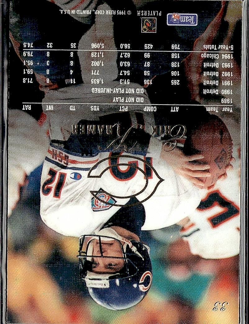 1995 Flair #33 Erik Kramer