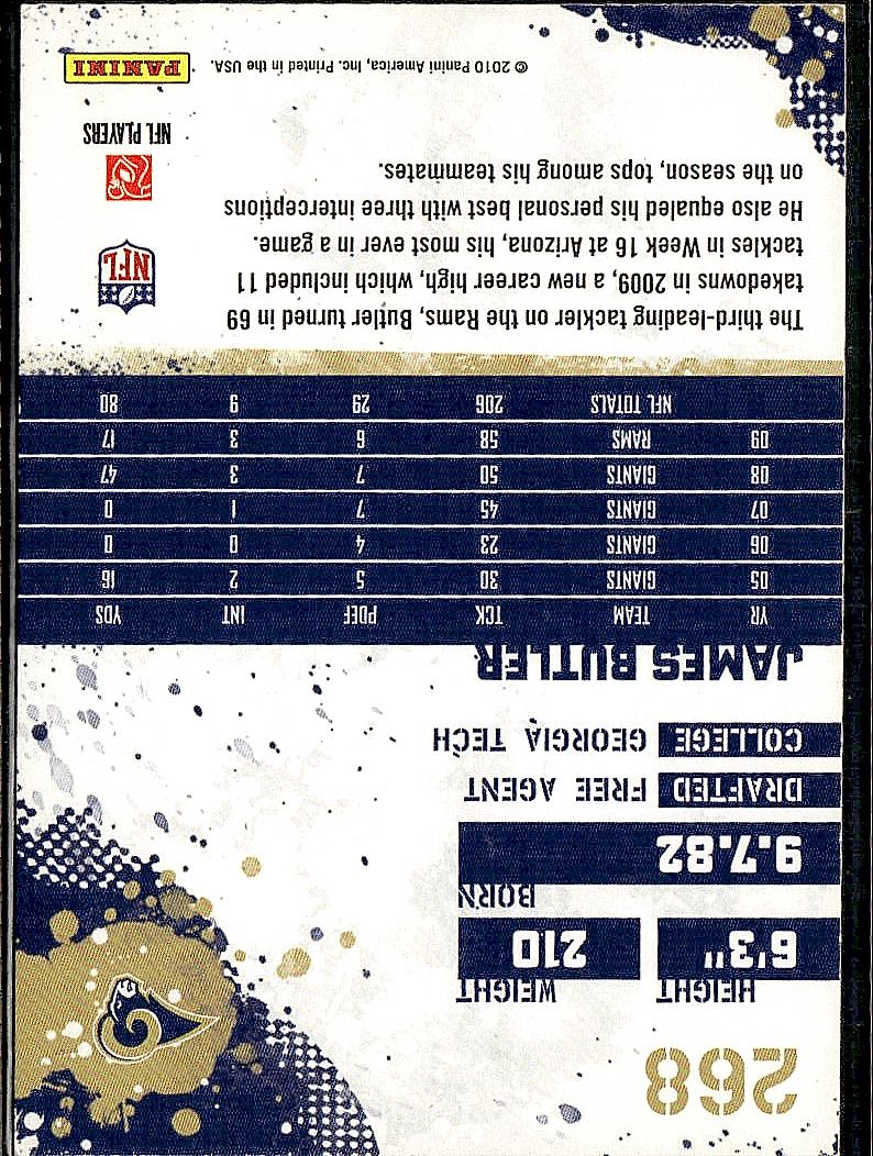 2010 Score #268 James Butler