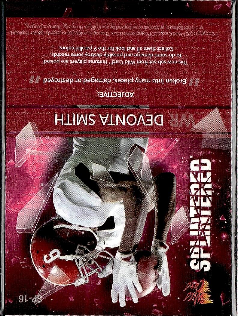 2021 Wild Card Alumination #SP-16 Devonta Smith Splintered Orange