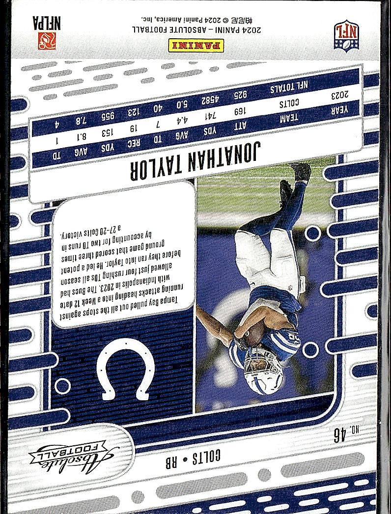 2024 Panini Absolute #46 Jonathan Taylor Retail