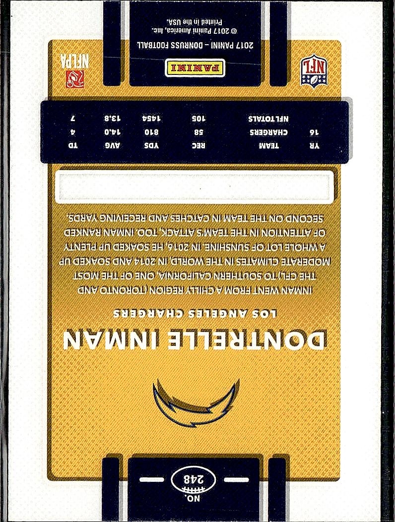 2017 Donruss #248 Dontrelle Inman
