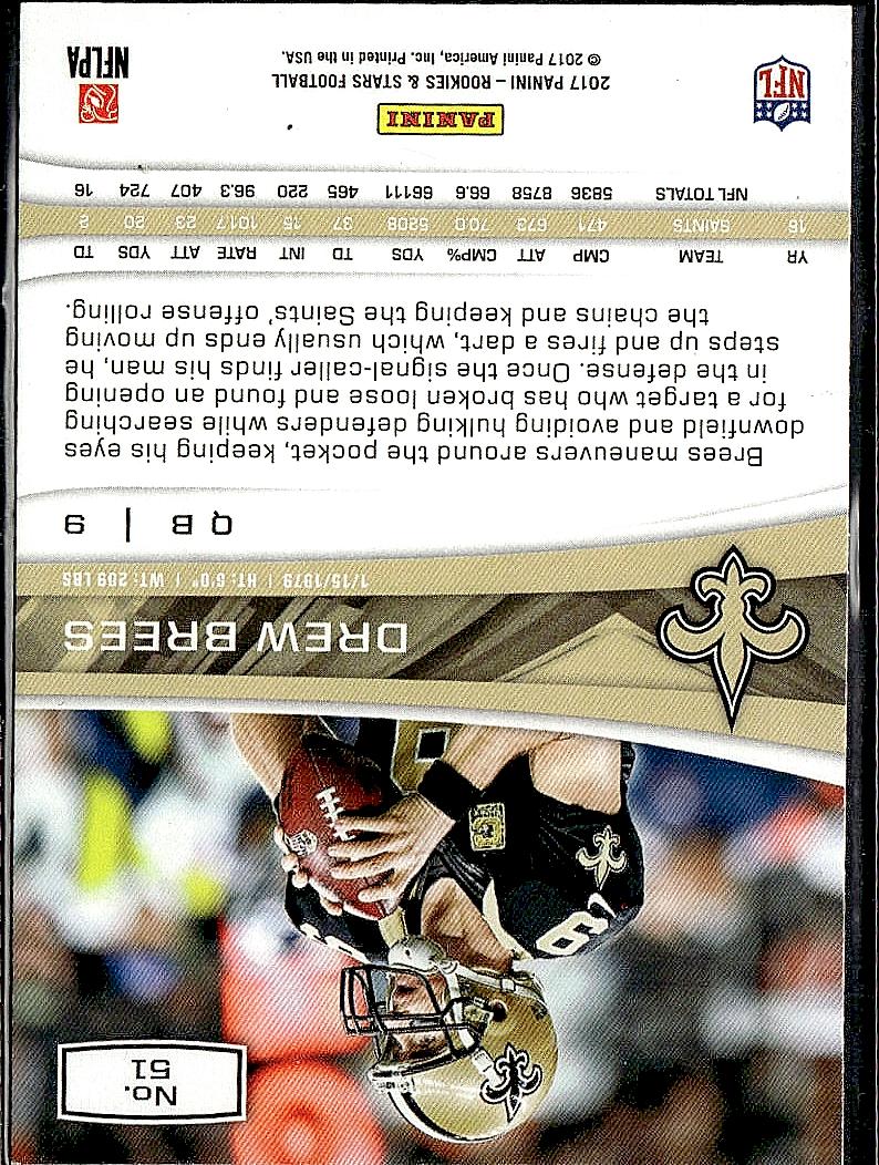 2017 Panini Rookies & Stars #51 Drew Brees