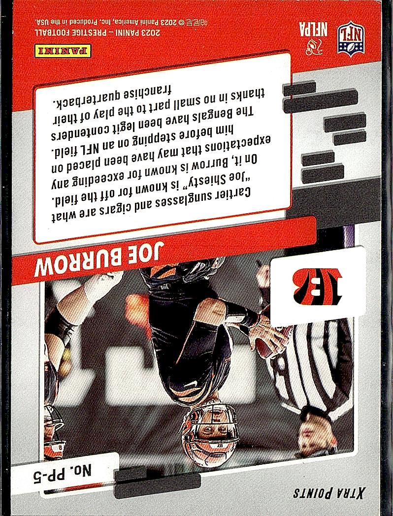 2023 Panini Prestige #PP-5 Joe Burrow Prestigious Pros