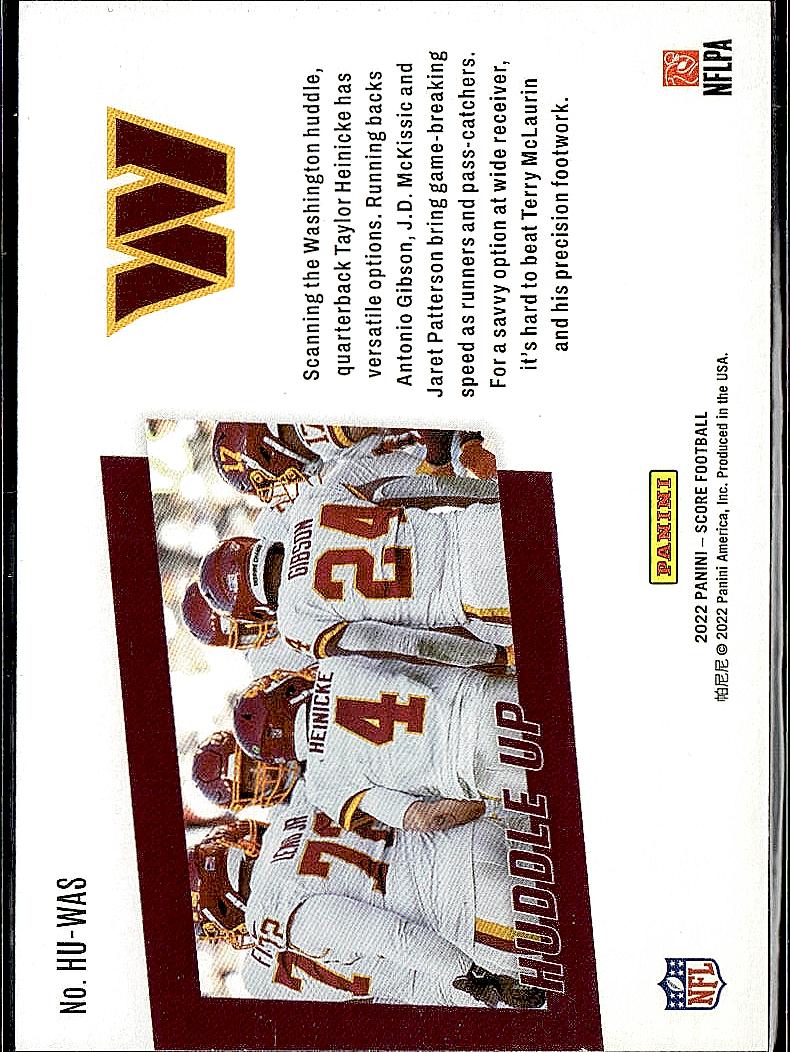 2022 Score #HU-WAS Washington Commanders Huddle Up