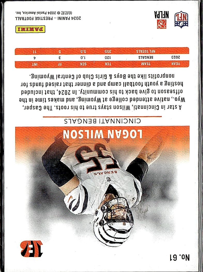 2024 Panini Prestige #61 Logan Wilson
