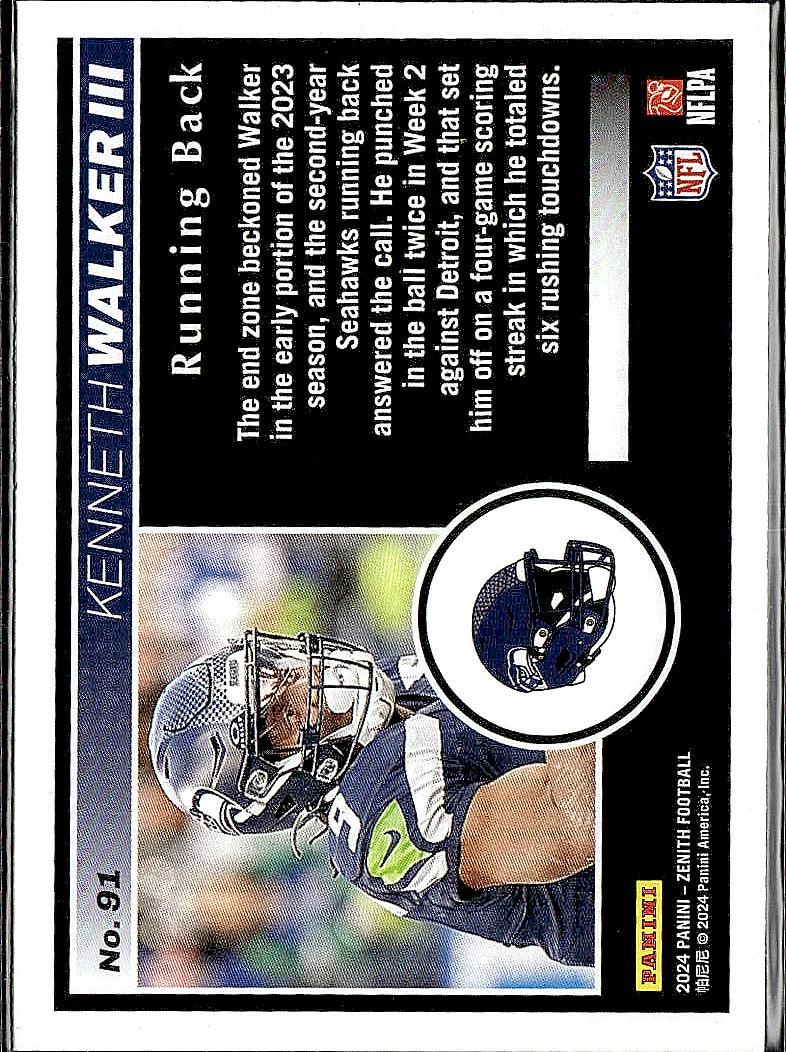 2024 Panini Zenith #91 Kenneth Walker III Retail