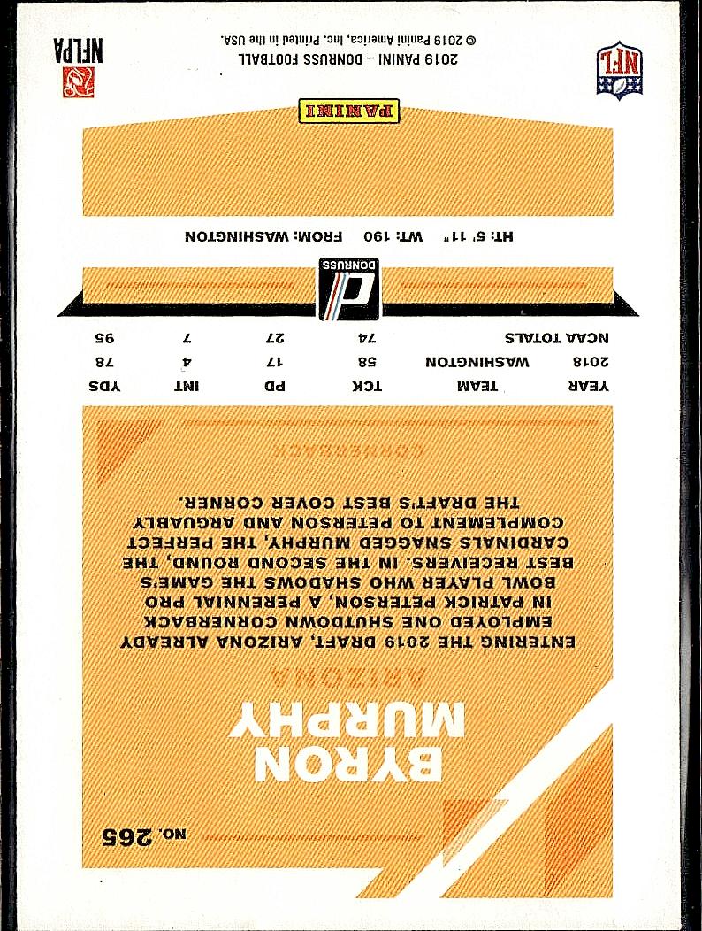 2019 Donruss #265 Byron Murphy