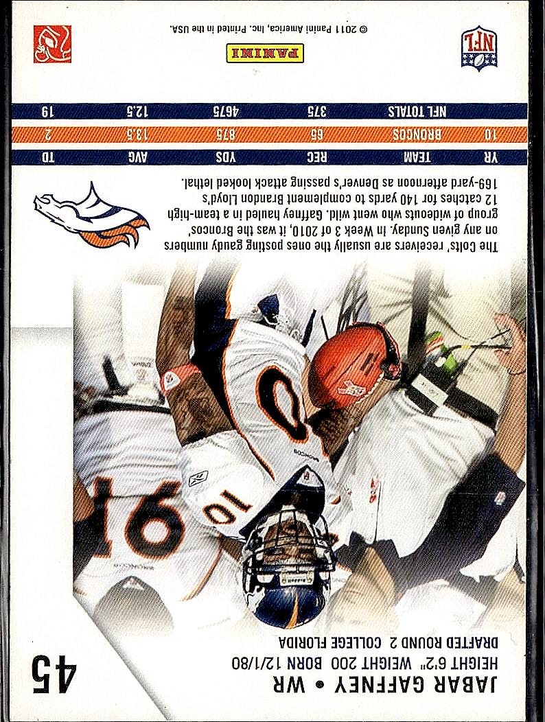 2011 Panini Rookies & Stars #45 Jabar Gaffney