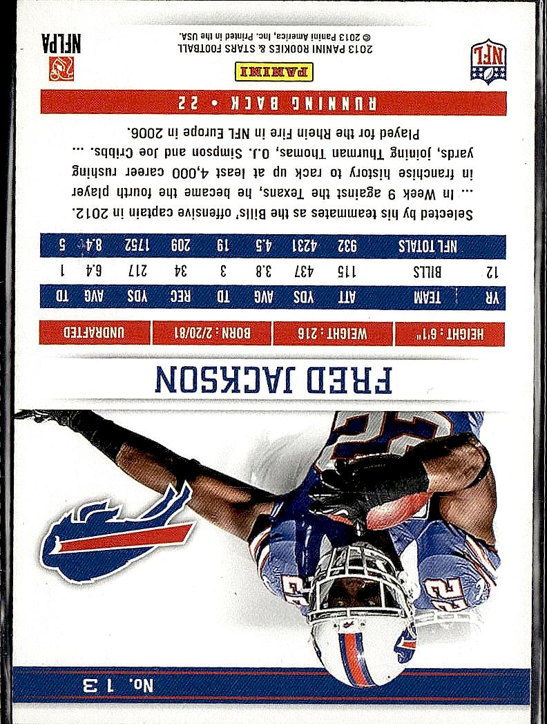 2013 Panini Rookies & Stars #13 Fred Jackson