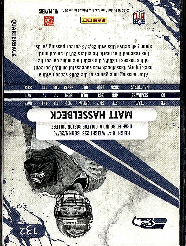 2010 Panini Rookies & Stars #132 Matt Hasselbeck