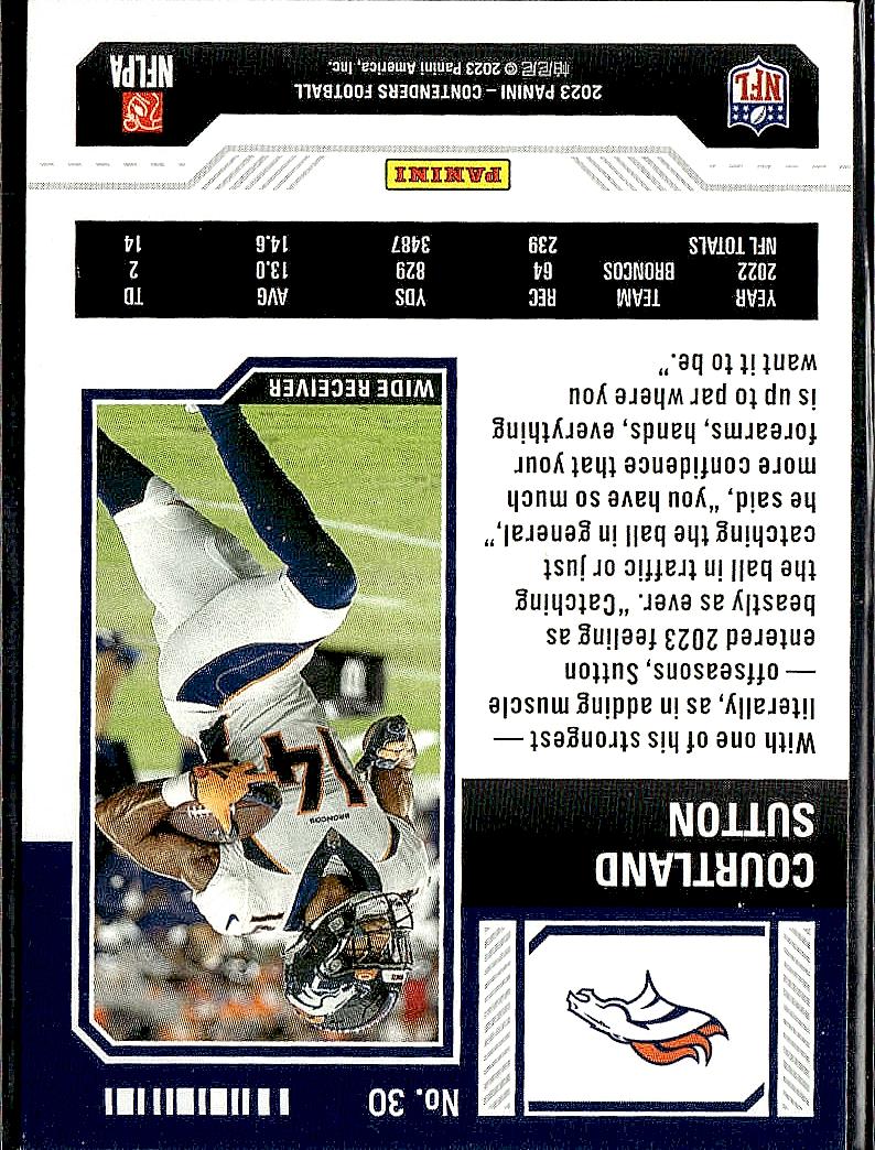 2023 Panini Contenders #30 Courtland Sutton