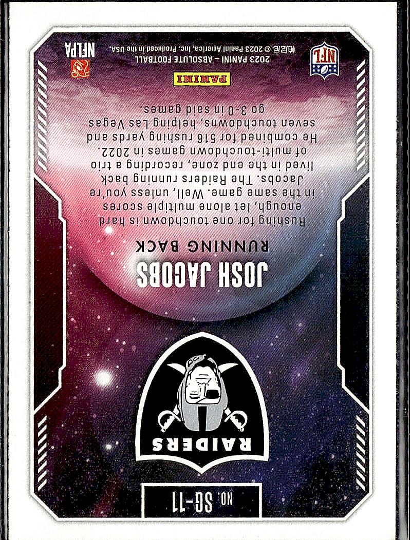 2023 Panini Absolute #SG-11 Josh Jacobs Star Gazing