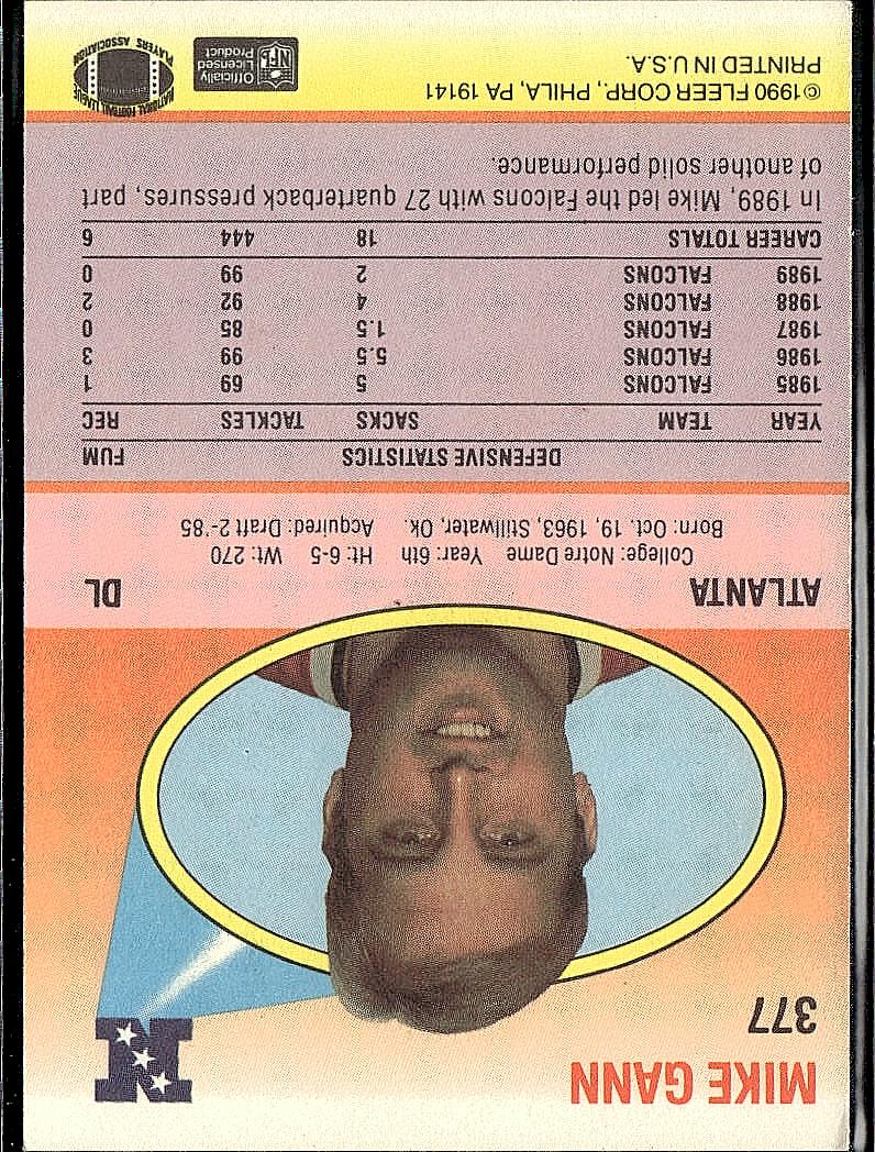 1990 Fleer #377 Mike Gann