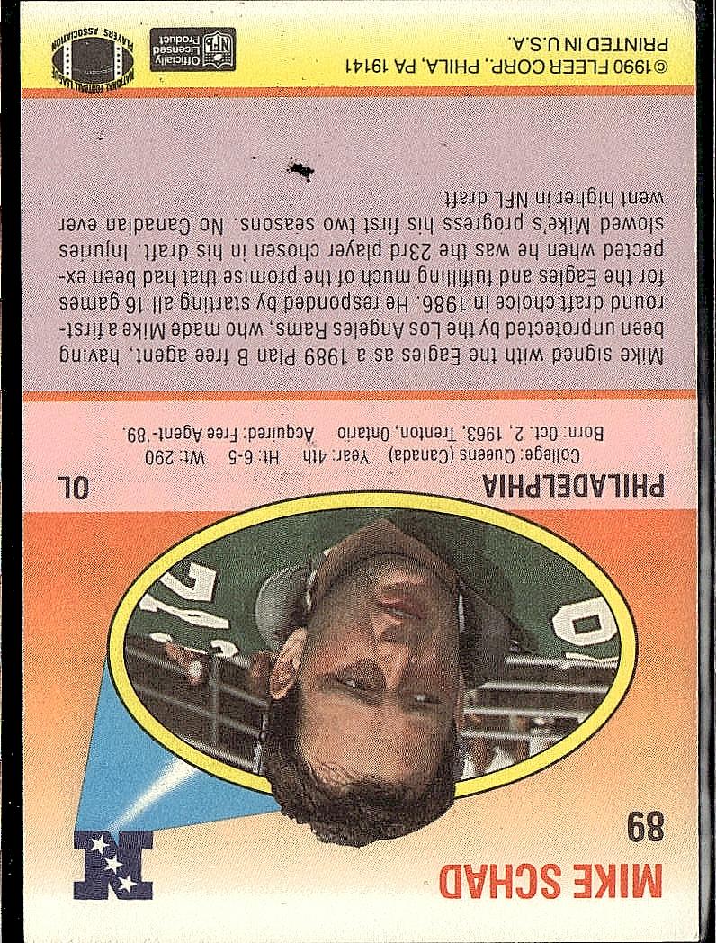1990 Fleer #89 Mike Schad