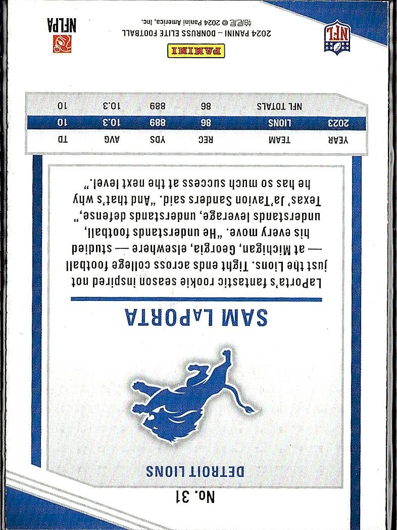 2024 Donruss Elite #31 Sam LaPorta