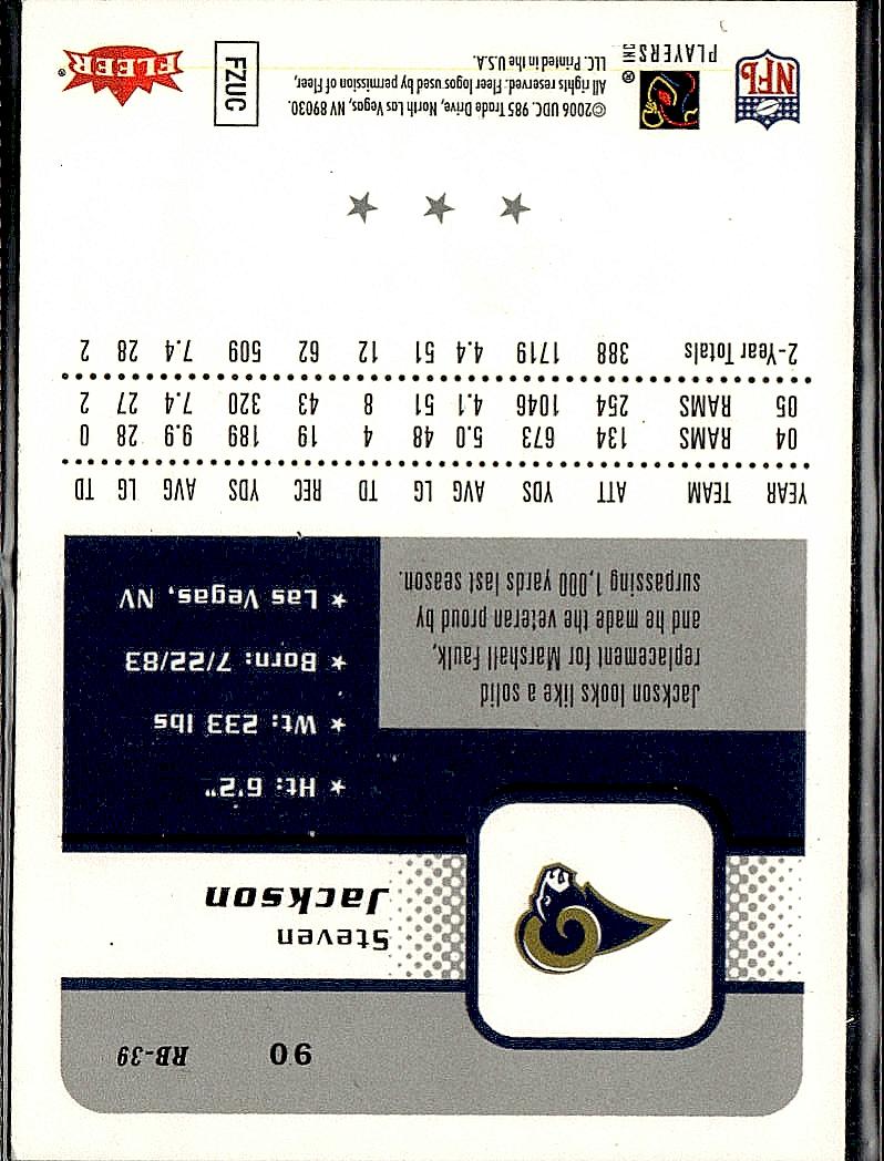 2006 Fleer #90 Steven Jackson